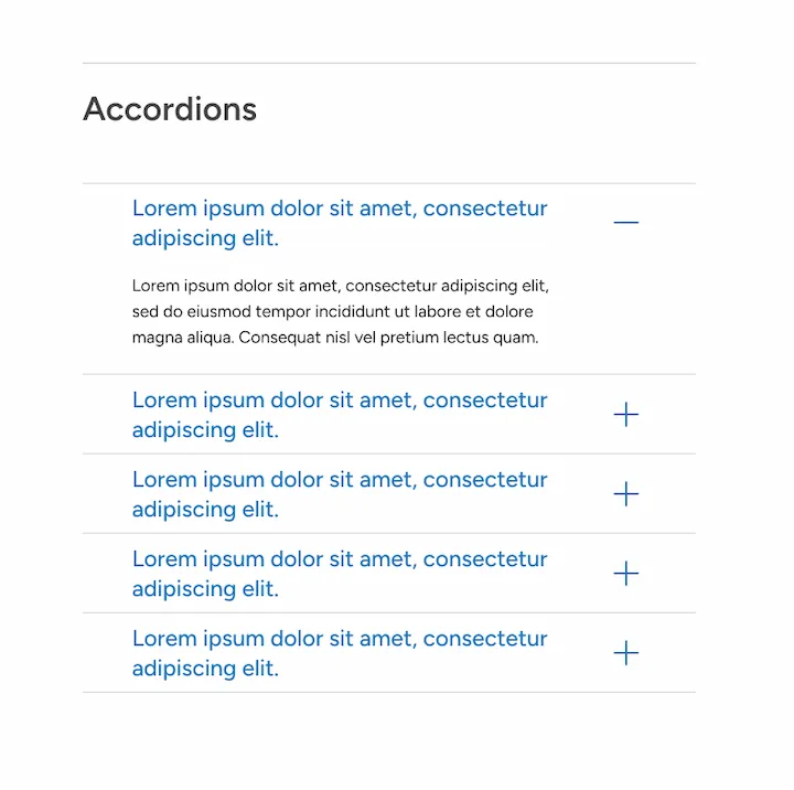 Components - accordions