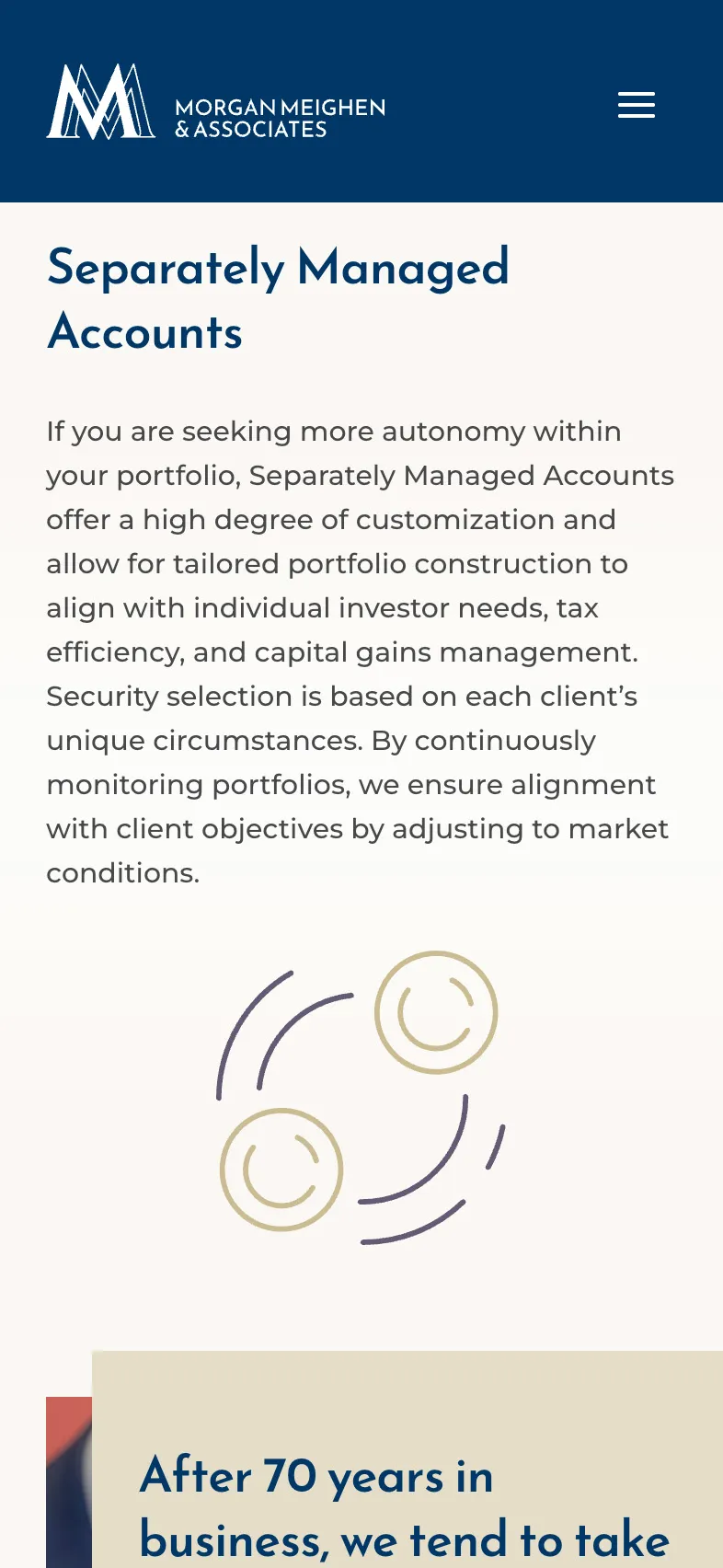 Investment Options page on mobile.